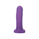 Tantus Adam Super Soft Semi-realistic Dildo Amethyst displayed in vibrant purple color, showcasing its lifelike design.