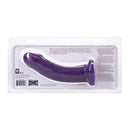 Tantus Adam Super Soft Semi-realistic Dildo Amethyst packaging featuring a lifelike design in rich amethyst color.