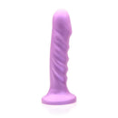 Tantus Echo Super Soft Dildo Lavender with undulating waves for pleasurable sensations.