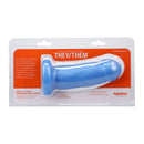 Tantus They/Them Super Soft Dildo Azure packaged for flexibility and comfort, made of ultra-premium silicone.
