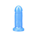 Tantus They/Them Super Soft Dildo Azure in a soft blue silicone, designed for comfort and satisfying fullness.
