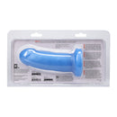 Tantus They/Them Super Soft Dildo Azure packaging with product details visible.