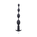 Tantus Vibrating Progressive Beads Anal Plug Onyx showcasing four progressively sized beads for enhanced pleasure.
