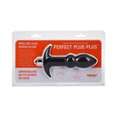 Tantus Perfect Plug Plus Vibrating Anal Plug Onyx in packaging, showcasing ultramodern design and premium materials.