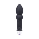 Tantus Perfect Plug Plus Vibrating Anal Plug Onyx in sleek black silicone design with removable bullet.