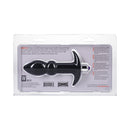 Tantus Perfect Plug Plus Vibrating Anal Plug Onyx packaging with product information and details.