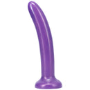 Tantus Leisure Vibrating Dildo Amethyst with a gently tapered silhouette and removable bullet vibe.