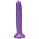 Tantus Leisure Vibrating Dildo Amethyst, purple, gently tapered design, removable bullet vibe, ideal for smooth stimulation.