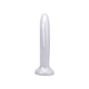 Tantus Leisure Vibrating Dildo Pearl in smooth, body-curving silicone design for gentle exploration and satisfaction.