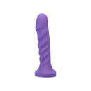 Tantus Echo Vibrating Dildo Amethyst with soft, undulating waves and signature phallic head design.