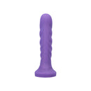 Tantus Echo Vibrating Dildo Amethyst featuring a soft, wave-like design for enhanced pleasure.