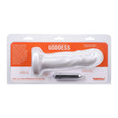 Tantus Goddess Vibrating 6.25 Inch Dildo Pearl with removable bullet vibrator and ultra-premium silicone design.