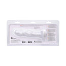 Tantus Goddess Vibrating 6.25 Inch Dildo Pearl in elegant packaging showcasing body-safe design and features.