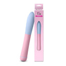 FemmeFunn FFIX Bullet XL Waterproof Slimline Vibrator Light Blue displayed in packaging with a sleek design.