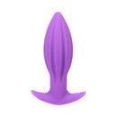 Tantus Juice 4 Inch Silicone Butt Plug Lilac with textured sides for enhanced sensation and body-safe silicone.