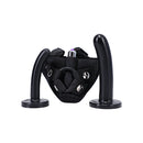 Tantus Bend Over Beginner Strap-on Harness Kit Onyx with two silicone dildos and adjustable harness for strap-on play.