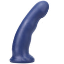 Tantus General Super Soft Dildo Ocean Blue side view, showcasing its smooth design and curved shaft.