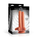 Master Series Mr Fingers Silicone Dildo 7.8 inches with double finger design in packaging.