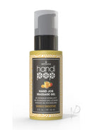 HandiPop Edible Hand Job Massage Gel Mango Smoothie 2 Oz bottle with mango flavor shown.
