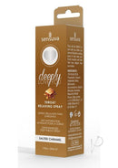 Deeply Love You Throat Relaxing Spray Salted Caramel 1 Oz packaging with rich caramel flavor.