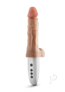 Dr Skin Dr Hammer 7 Inch Silicone Thrusting Dildo Vanilla with realistic styling and remote control.
