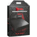 Kink Wet Works Fitted Waterproof Sheet King Black packaging showcasing sleek design for liquid play.