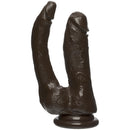 The D Double Dippin' D Firmskyn Dildo Chocolate designed for double penetration and enhanced pleasure.