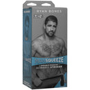 Man Squeeze Ryan Bones ULTRASKYN Ass Stroker Vanilla packaging featuring Ryan Bones with variable-pressure design.