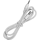 Doc Johnson USB Charger Cord for Vibrating Pussy Pump White replacement charging cable with pin-style connector.
