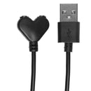 USB Magnetic Charger Cord Kink by Doc Johnson Power Play close-up view, featuring a heart-shaped connector.