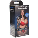 Signature Strokers Ana Lorde Ultraskyn Pocket Pussy Vanilla packaging featuring Ana Lorde in red lingerie.