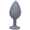 A-Play Silicone Anal Trainer Set 3 Piece Grey small spade-shaped plug designed for beginners in backdoor play.