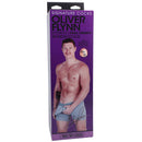 Signature Cocks Oliver Flynn 10 Inch Ultraskyn Dildo Vanilla packaging with Oliver Flynn image and product details.
