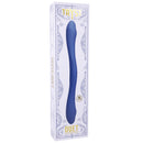 Tryst Duet Double Ended Vibrator Wireless Remote Periwinkle packaging with silicone body design.