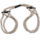 Merci Restrain 6mm Hemp Wrist Or Ankle Cuffs Natural made from soft hemp, designed for safe and pleasurable rope play.