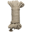 Merci Bind & Tie 6mm Hemp Bondage Rope 30 Feet Natural wrapped neatly for bondage use, showcasing its natural hemp texture.