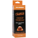 Goodhead Deep Throat Spray Salted Caramel 2 Oz packaging, featuring a sweet, buttery design for oral play.