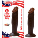Nasstoys Afro American Whoppers 6 Inch Dong Brown, flexible design, lifelike Real Skin surface, great for intimate play.