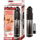 Ram Vibrating Penis Extender Smoke packaging with product description and features highlighted.