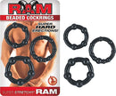 Nasstoys Ram Beaded Cock Rings Set of 3 Sizes in Black for Enhanced Erections and Extra Sensation