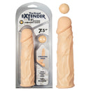 The Great Extender 1st 7.5 Inch Vibrating Sleeve Flesh packaging showcasing silicone sleeve and vibrating head.