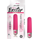 Nasstoys Exciter Travel Vibe Rechargeable Bullet Pink packaging with USB charging cable and 10 functions.