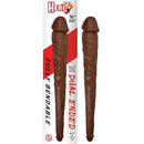 Hero 14 Inch Bendable Double Dong Brown featuring realistic texture and dual-ended design for versatile pleasure.