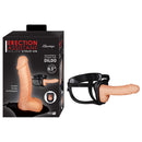 Erection Assistant Hollow Strap-On 8.5 Inch White packaging with adjustable strap-on dildo.