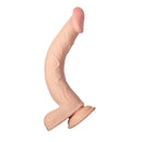 Realcocks Dual Layered 10 inch Dildo White with lifelike design and strong suction cup base.