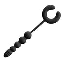 Nasstoys Atomic Dual Exciter Vibrating Cock Ring Black with flexible prostate beads for rich vibration.