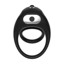 Cockpower Remote Control Pleasure Ring Black showing dual ring design with control button and sleek black finish.