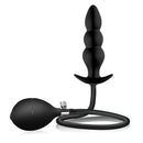 Nasstoys Atomic Inflatable Advanced Butt Plug Black with inflatable pump and tapered design for enhanced pleasure.