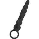 Nasstoys Thruster Beaded Anal Vibrator Black with beaded texture and ribbed shaft for enhanced pleasure.