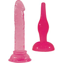 Nasstoys Smart-Ass Anal Plug Assortment Pink featuring two pink anal plugs with different shapes and sizes.